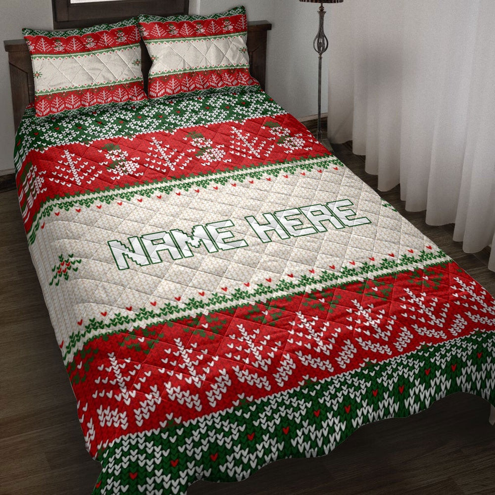 Christmas Ugly Sweater Xmas Tree Holiday Bedding Set, Christmas Beddings, Xmas Bedding Sets
