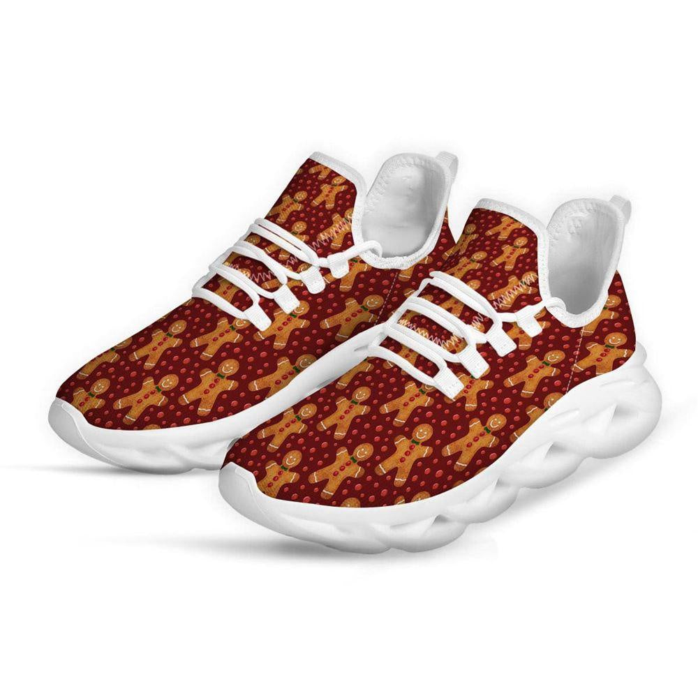 Cookies Christmas Print Pattern White Max Soul Shoes, Christmas Sneakers, Christmas Shoes, Christmas Clunky Sneaker
