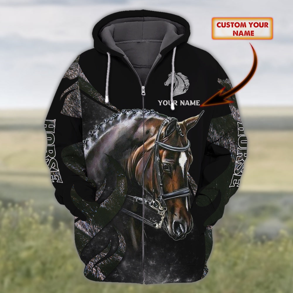 Cool Horse Custom Name 3D Shirts, Farmer Hoodie, Custom Farm Shirts, Farmer T Shirt