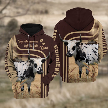 Corriente Cattle Live Like Some One Hoodie, Farmer Hoodie, Farm Themed Shirts, Farm Tee Shirts