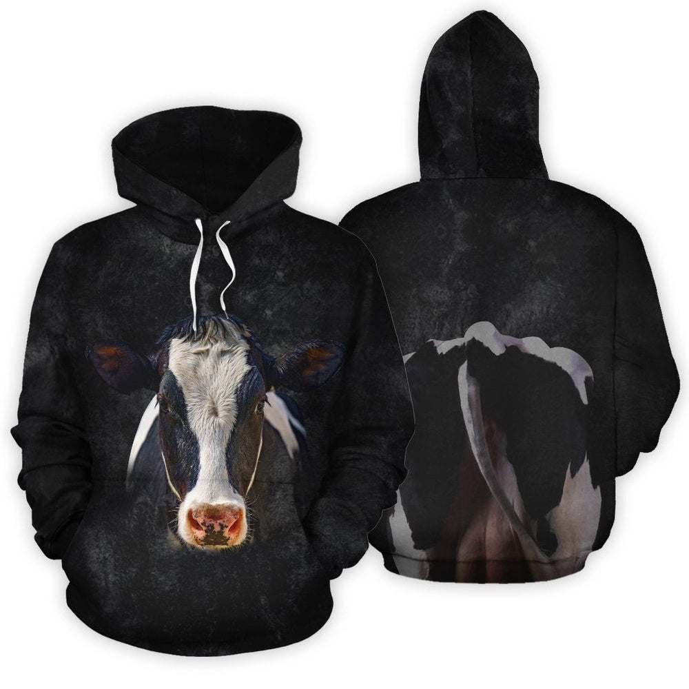Cow All Over Printed Hoodie, Farmer Hoodie, Farm Themed Shirts, Farm Tee Shirts