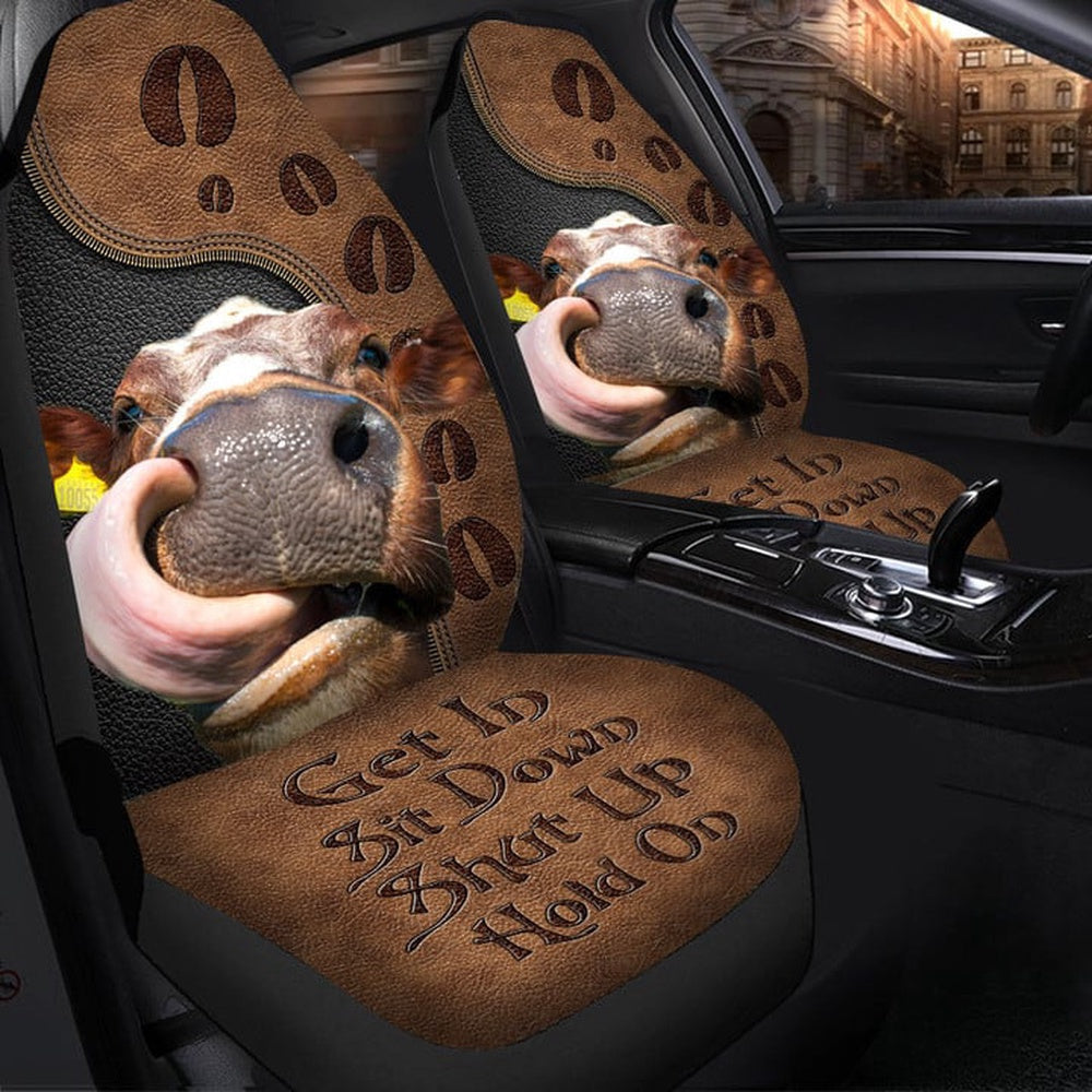 Cow Funny Car Seat Cover, Car Seat Cover, Farm Car Seat Cover, Pet Seat Covers