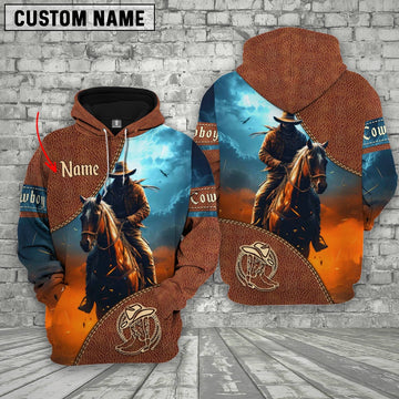 Cowboy Custom Name Horse Lovers 3D Hoodie, Farmer Hoodie, Custom Farm Shirts, Farmer T Shirt