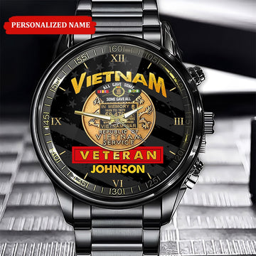 Custom Name All Gave Some Vietnam Veteran Business Watch, Military Watch, Military Watches For Men, Fathers Watches