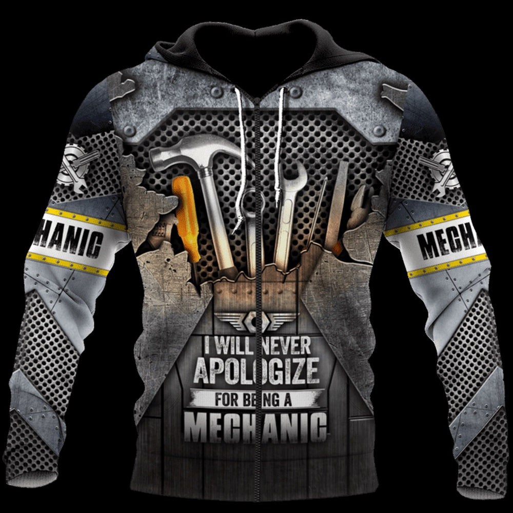 Custom Name Being A Mechanic Printed 3D Hoodie, Farmer Hoodie, Custom Farm Shirts, Farmer T Shirt