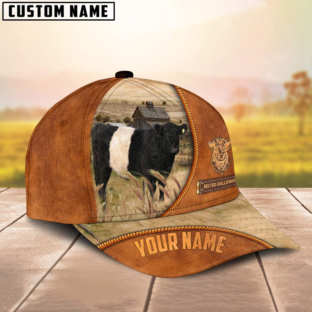 Custom Name Belted Galloway Leather Pattern Cap TT7, Farmer Cap, Vintage Farmer Hat, Mens Farmer Hats, Cap For Farmers