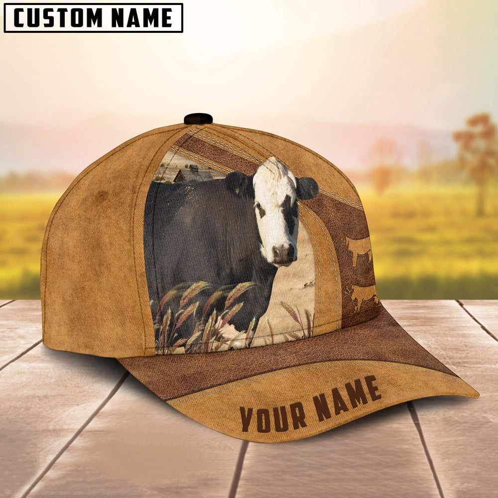 Custom Name Black Hereford Cap, Farmer Cap, Vintage Farmer Hat, Mens Farmer Hats, Cap For Farmers