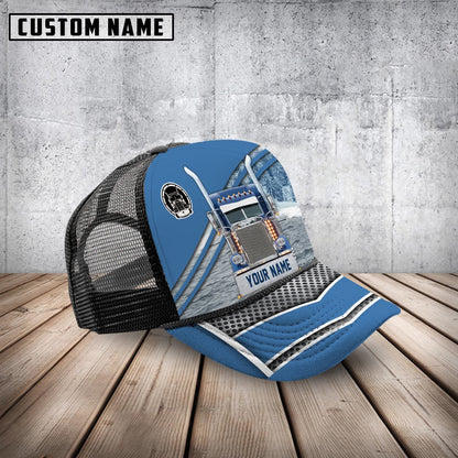 Custom Name Blue Trucker Mesh Cap 2024, Farmer Cap, Vintage Farmer Hat, Mens Farmer Hats, Cap For Farmers