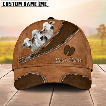 Custom Name Brahman Brown Happiness Cap, Farmer Cap, Vintage Farmer Hat, Mens Farmer Hats, Cap For Farmers