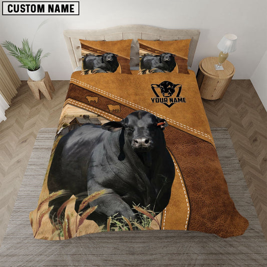 Custom Name Brangus Bedding Set, Farm Bedding Set, Farmhouse Bedding Set