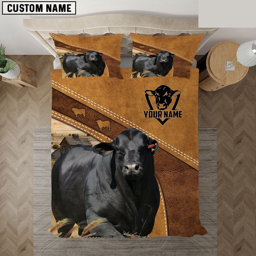 Custom Name Brangus Bedding Set, Farm Bedding Set, Farmhouse Bedding Set