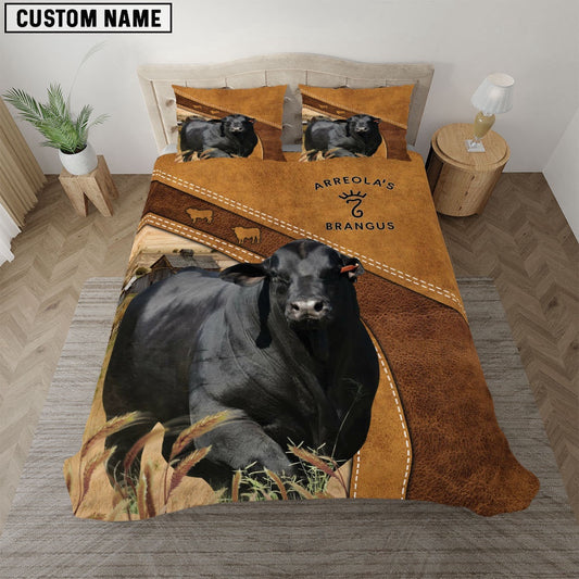 Custom Name Brangus For Customer Bedding Set, Farm Bedding Set, Farmhouse Bedding Set