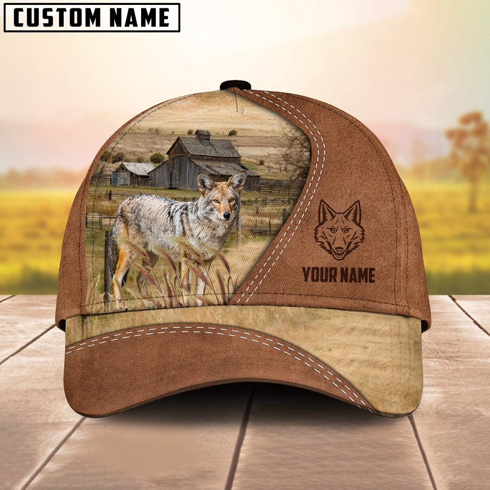 Custom Name Coyotes Brown Cap, Farmer Cap, Vintage Farmer Hat, Mens Farmer Hats, Cap For Farmers