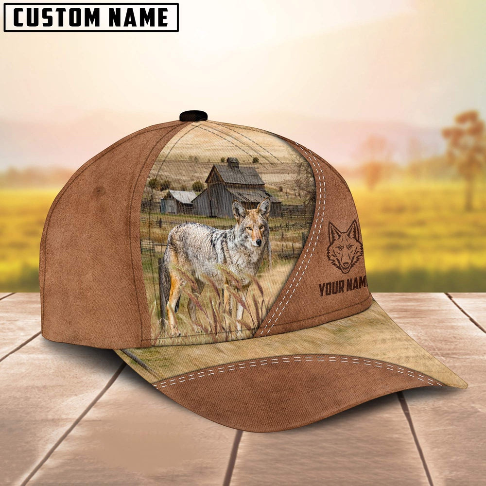 Custom Name Coyotes Brown Cap, Farmer Cap, Vintage Farmer Hat, Mens Farmer Hats, Cap For Farmers