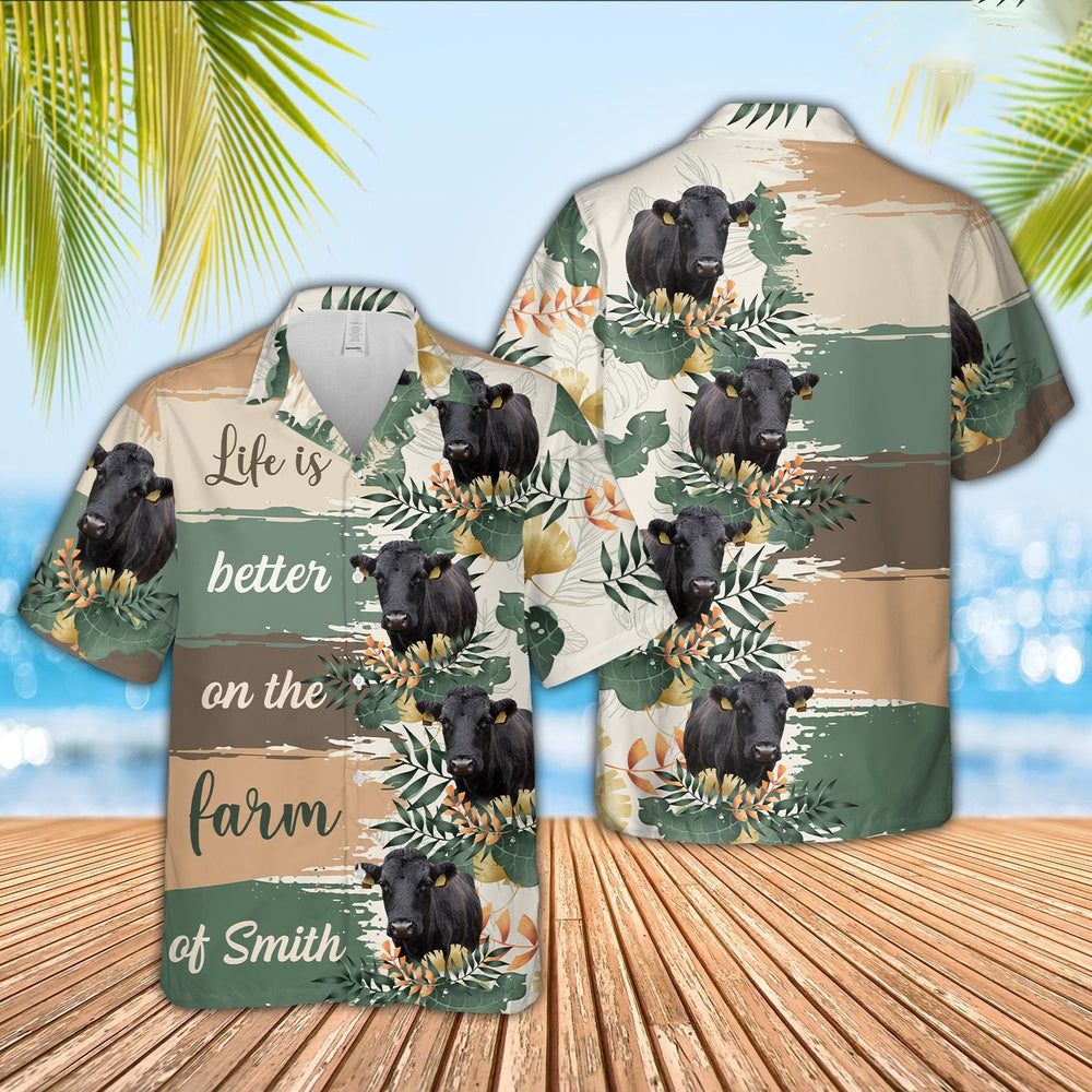Custom Name Dexter Life Is Better On The Farm Hawaiian Shirt, Farm Hawaiian Shirt, Farmer Hawaii