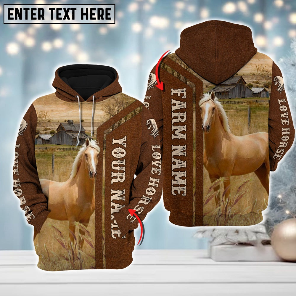 Custom Name Farm Horse Lovers Merry Christmas 3D Printed Hoodie, Farmer Hoodie, Custom Farm Shirts, Farmer T Shirt