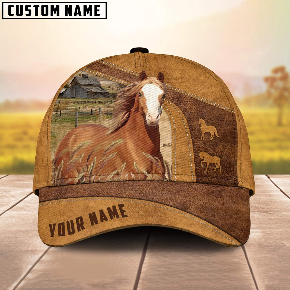 Custom Name Farm Welsh Cob Horses Cap, Farmer Cap, Vintage Farmer Hat, Mens Farmer Hats, Cap For Farmers