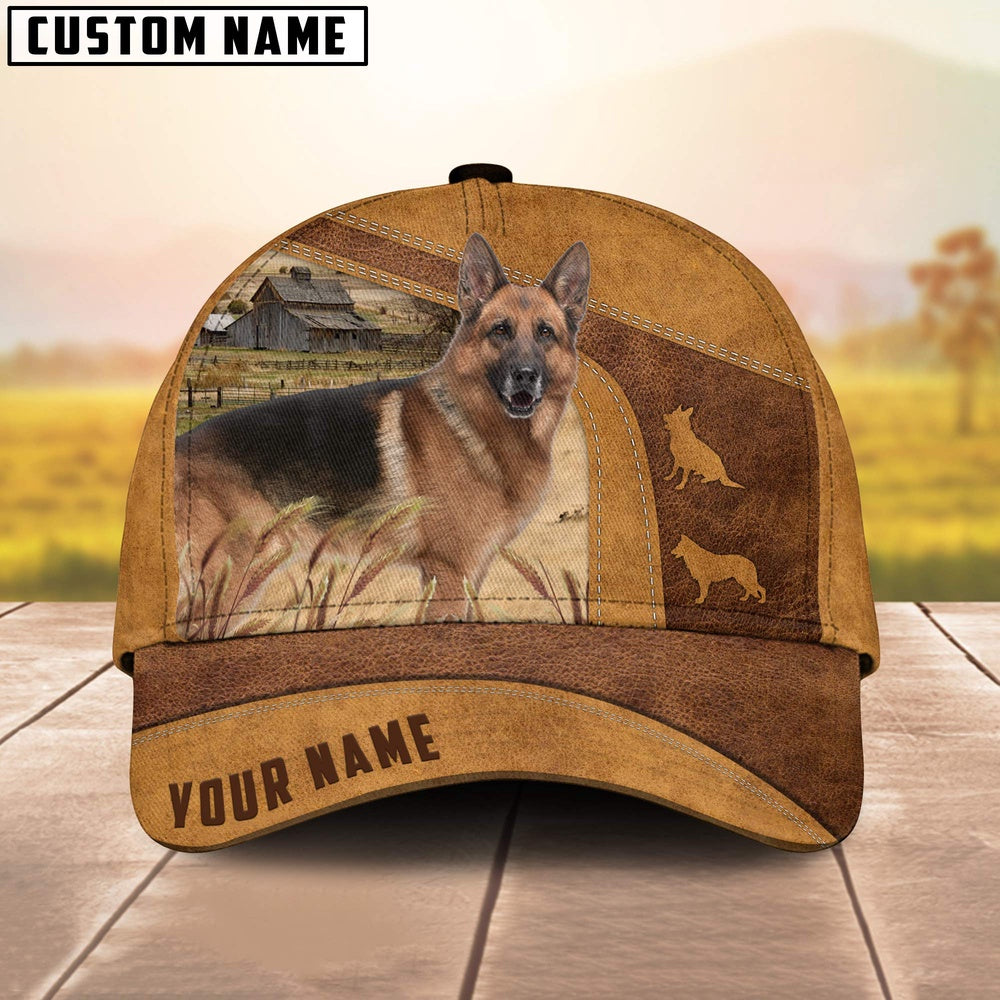 Custom Name German Shepherd Cap, Farmer Cap, Vintage Farmer Hat, Mens Farmer Hats, Cap For Farmers