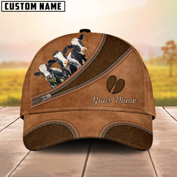 Custom Name Holstein Brown Happiness Cap, Farmer Cap, Vintage Farmer Hat, Mens Farmer Hats, Cap For Farmers
