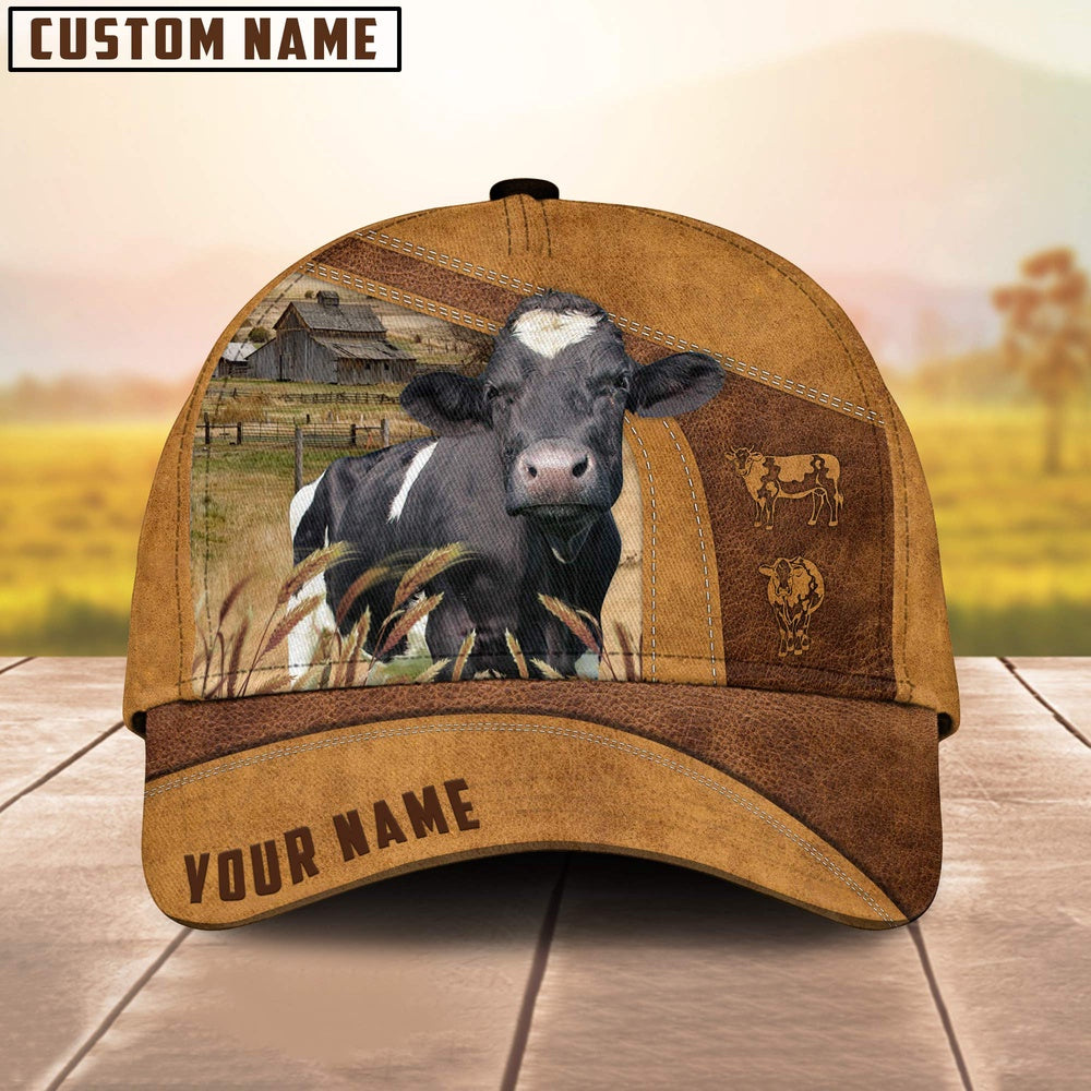 Custom Name Holstein Cattle Cap, Farmer Cap, Vintage Farmer Hat, Mens Farmer Hats, Cap For Farmers