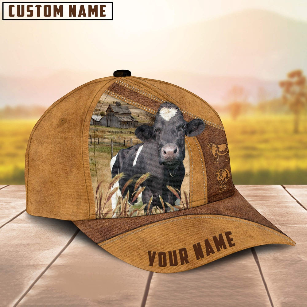 Custom Name Holstein Cattle Cap, Farmer Cap, Vintage Farmer Hat, Mens Farmer Hats, Cap For Farmers