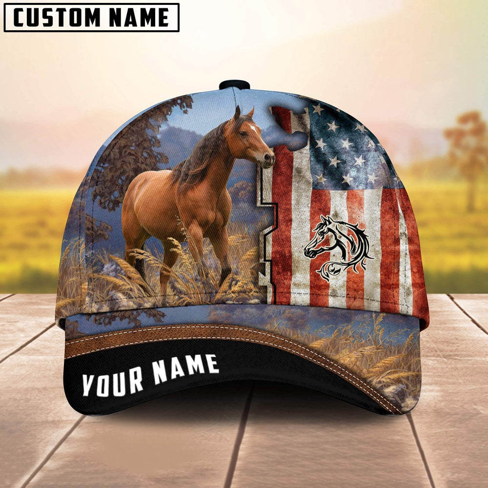 Custom Name Horse Anerican Cattle Cap TT8, Farmer Cap, Vintage Farmer Hat, Mens Farmer Hats, Cap For Farmers