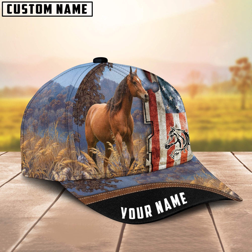 Custom Name Horse Anerican Cattle Cap TT8, Farmer Cap, Vintage Farmer Hat, Mens Farmer Hats, Cap For Farmers