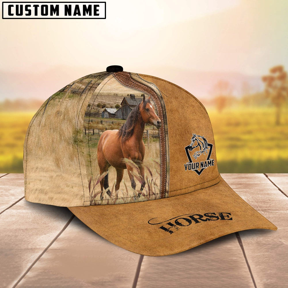 Custom Name Horse Classic Cap, Farmer Cap, Vintage Farmer Hat, Mens Farmer Hats, Cap For Farmers
