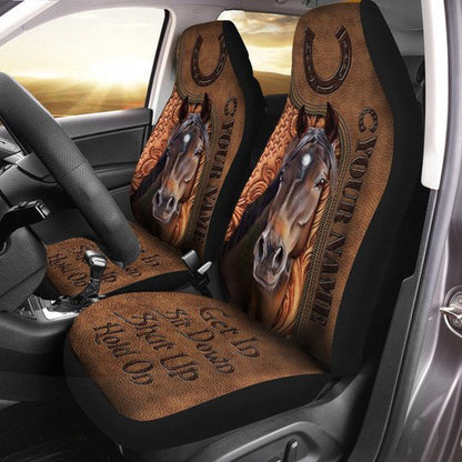 Custom Name Horse Get In Sit Down Shut Up Hold On Car Seat Cover, Car Seat Cover, Farm Car Seat Cover, Pet Seat Covers
