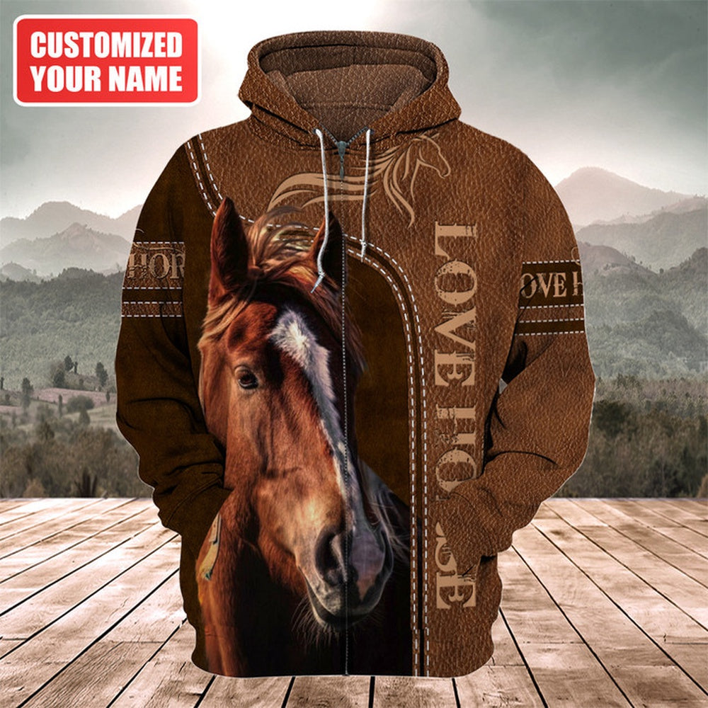 Custom Name Horse Lovers 3D Hoodie, Farmer Hoodie, Custom Farm Shirts, Farmer T Shirt
