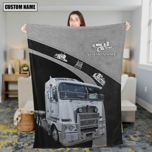 Custom Name Kenworth Trucker Blanket 2024, Farm Blanket, Farm Animal Blanket