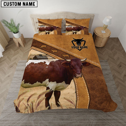 Custom Name Pinzgauer Cattle Bedding Set, Farm Bedding Set, Farmhouse Bedding Set