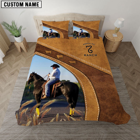 Custom Name Ranch Horse For Customer Bedding Set, Farm Bedding Set, Farmhouse Bedding Set
