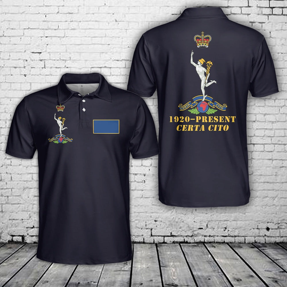 Custom Name Royal Corps of Signals Polo Shirt, Veteran Polo Shirt