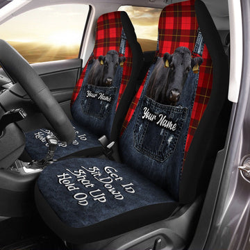 Customized Name Dexter Jean Overalls Pattern Car Seat Cover, Car Seat Cover, Farm Car Seat Cover, Pet Seat Covers