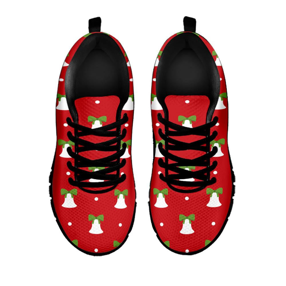 Cute Christmas Bell Pattern Print Shoes Sneaker, Christmas Shoes, Chistmas Sneaker, Christmas Running Shoes