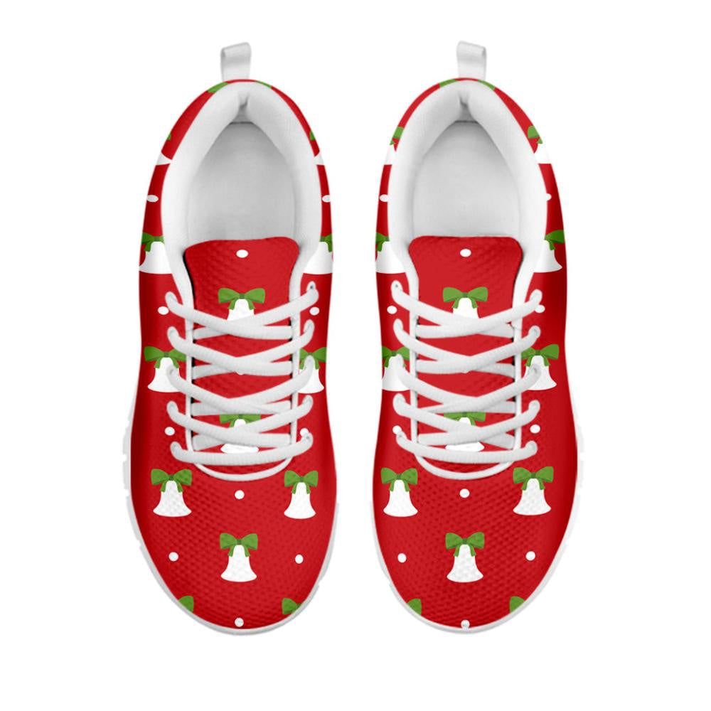 Cute Christmas Bell Pattern Print Shoes Sneaker, Christmas Shoes, Chistmas Sneaker, Christmas Running Shoes