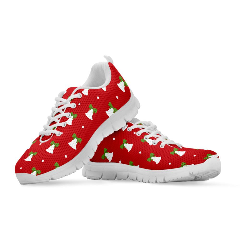 Cute Christmas Bell Pattern Print Shoes Sneaker, Christmas Shoes, Chistmas Sneaker, Christmas Running Shoes