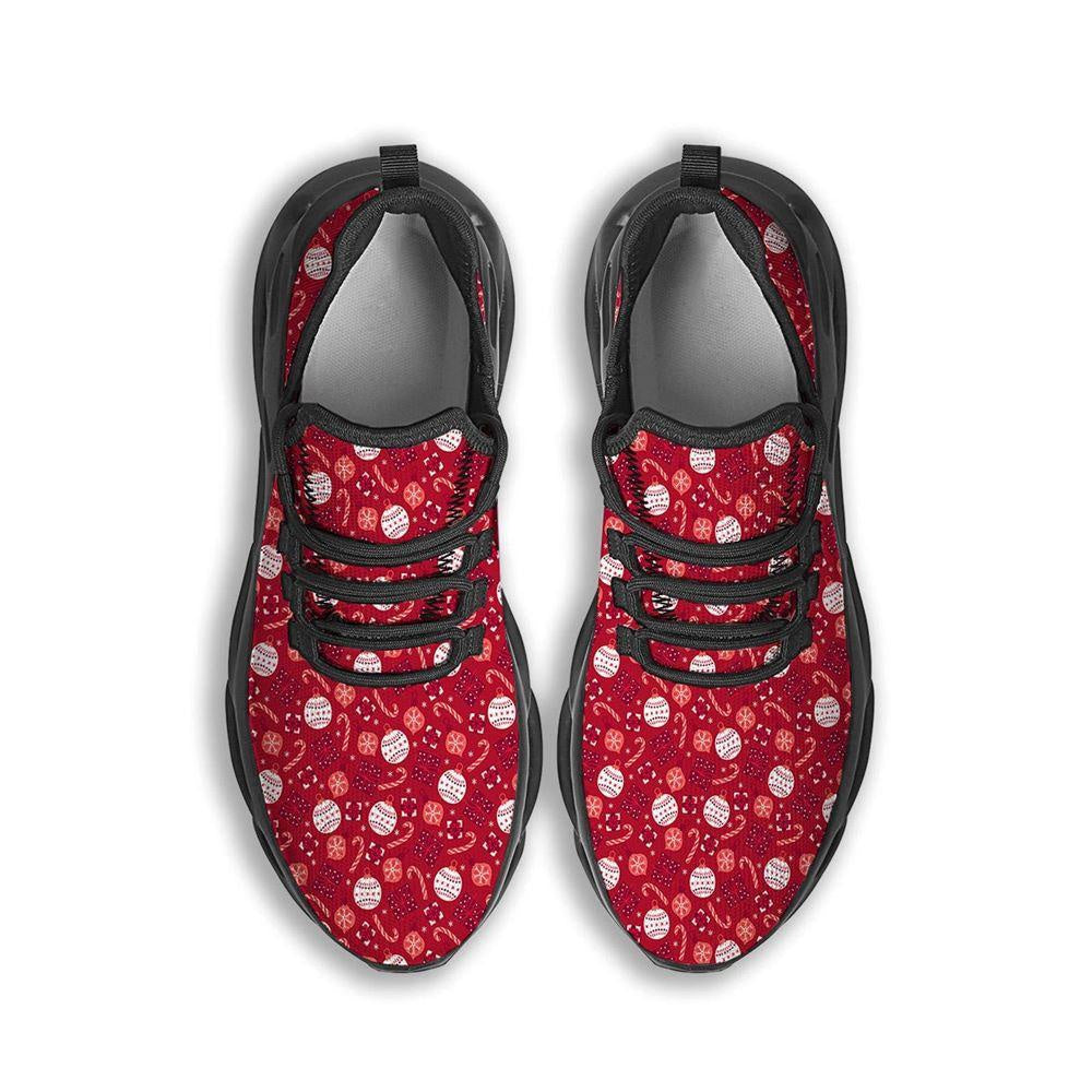 Cute Christmas Elements Print Pattern Black Max Soul Shoes, Christmas Sneakers, Christmas Shoes, Christmas Clunky Sneaker