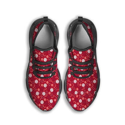 Cute Christmas Elements Print Pattern Black Max Soul Shoes, Christmas Sneakers, Christmas Shoes, Christmas Clunky Sneaker