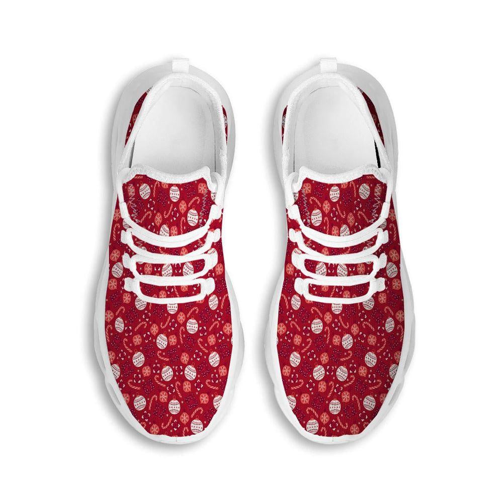 Cute Christmas Elements Print Pattern White Max Soul Shoes, Christmas Sneakers, Christmas Shoes, Christmas Clunky Sneaker