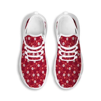 Cute Christmas Elements Print Pattern White Max Soul Shoes, Christmas Sneakers, Christmas Shoes, Christmas Clunky Sneaker