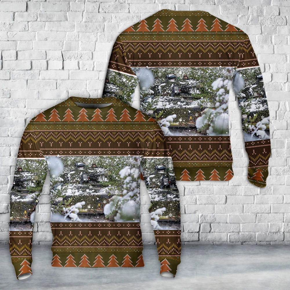 Danish Army CV9035DK Vehicle Christmas Sweater 3D, Christmas Ugly Sweater, Sweater Xmas, Ugly Sweater