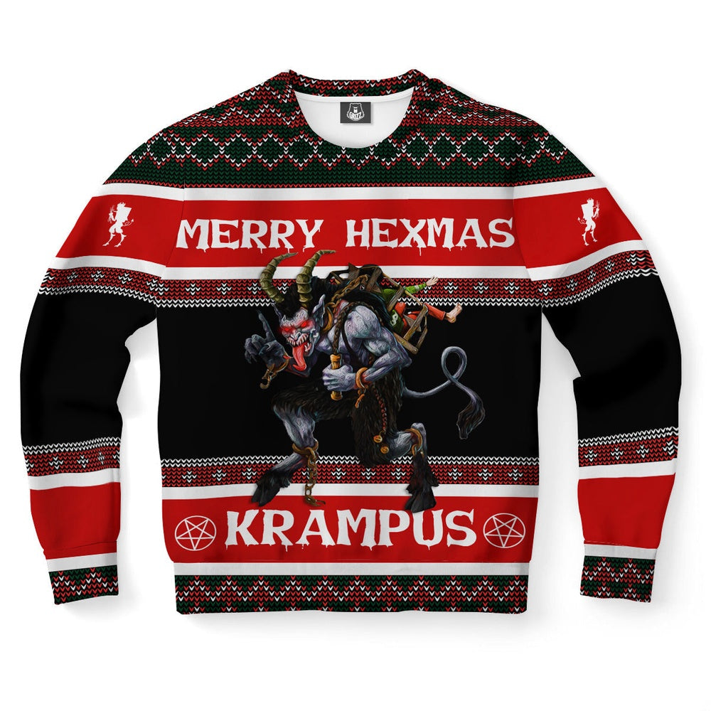 Dark Krampus Hexmas Ugly Christmas Sweater, Christmas Ugly Sweater, Sweater Xmas, Ugly Sweater