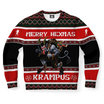 Dark Krampus Hexmas Ugly Christmas Sweater, Christmas Ugly Sweater, Sweater Xmas, Ugly Sweater