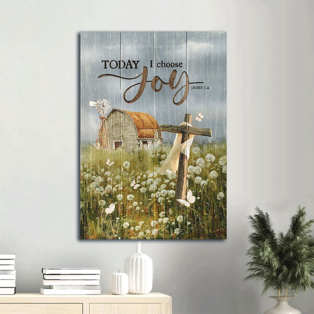 Dark Sky, Wooden Cross, Dandelion Field, Vintage House Canvas, Today I Choose Joy, Farm Canvas, Farm Art Decor