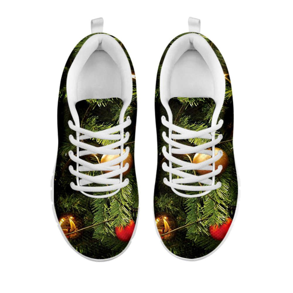 Decorated Christmas Tree Print Shoes Sneaker, Christmas Shoes, Chistmas Sneaker, Christmas Running Shoes