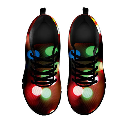 Defocused Christmas Lights Print Shoes Sneaker, Christmas Shoes, Chistmas Sneaker, Christmas Running Shoes