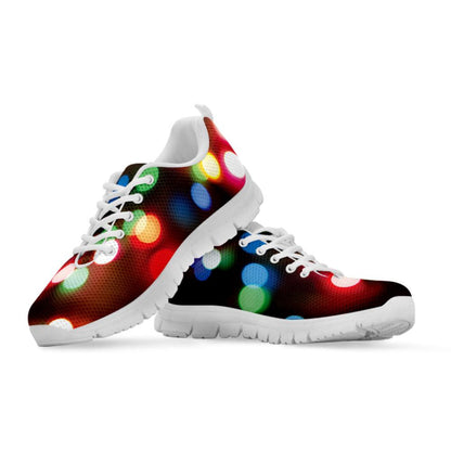 Defocused Christmas Lights Print Shoes Sneaker, Christmas Shoes, Chistmas Sneaker, Christmas Running Shoes