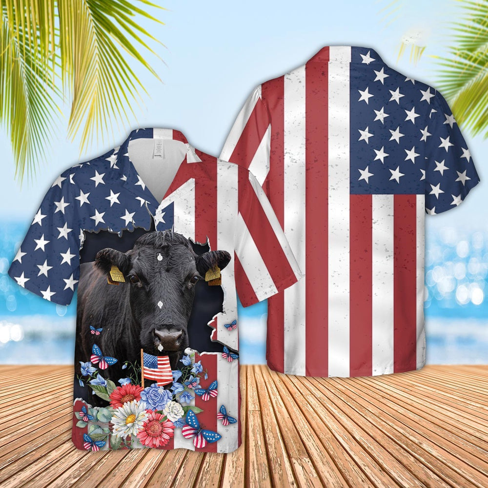 Dexter 4th of July Hawaiian Shirt, Farm Hawaiian Shirt, Farmer Hawaii